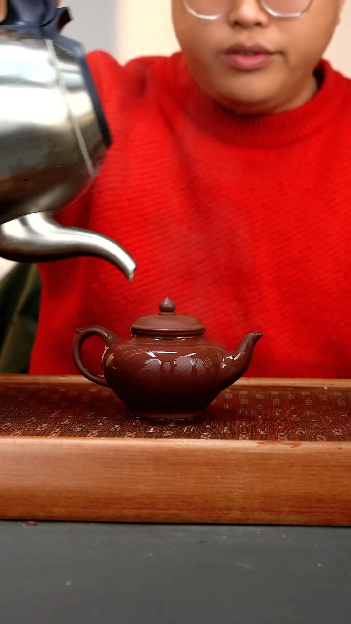 【闪购商品】紫砂茶壶lw 紫玉金砂 笑樱