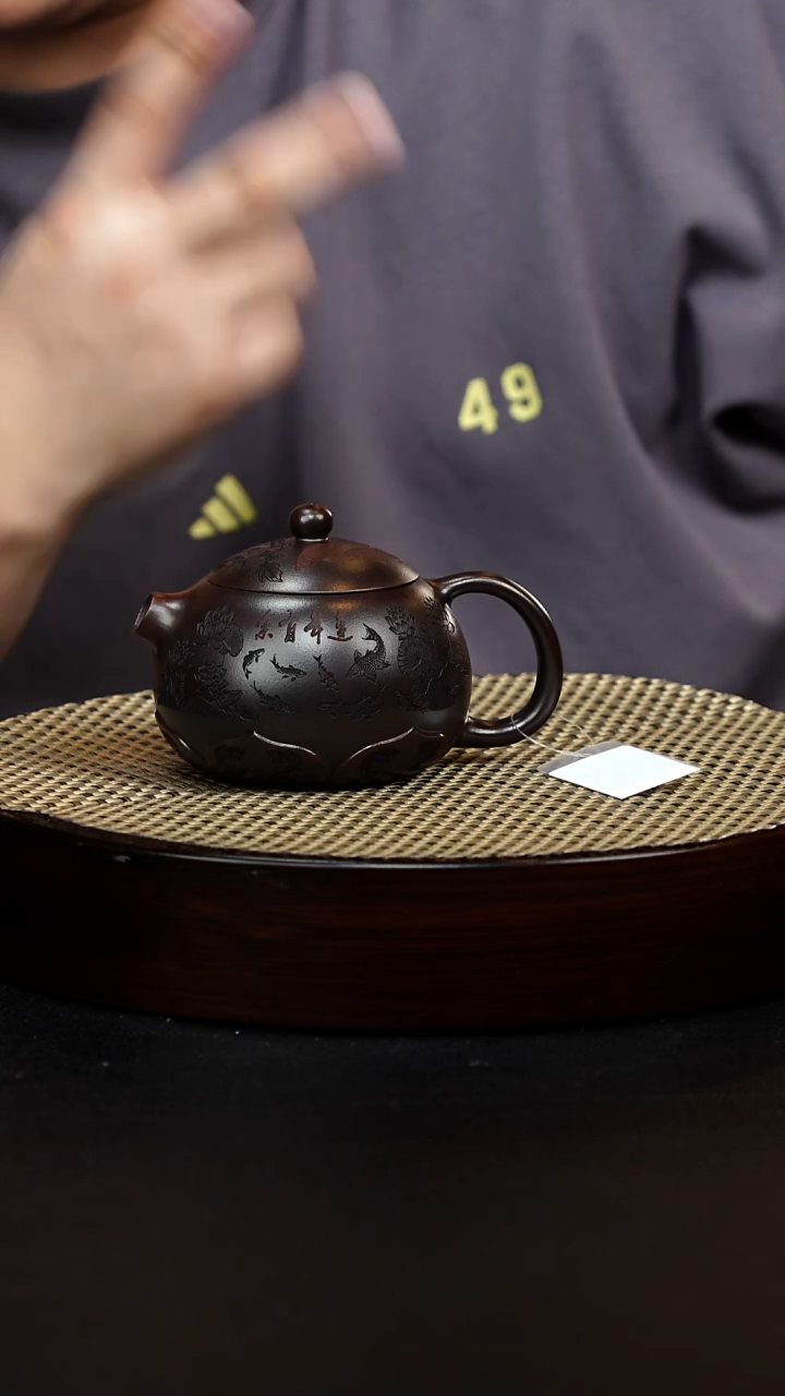 茶壶紫砂宜兴原矿纯手工紫砂 佛莲西施 铁血红砂