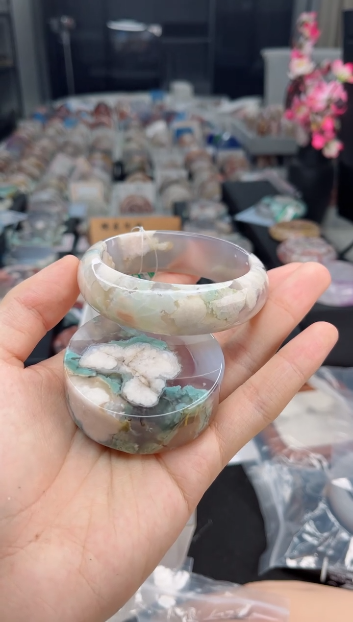 石英质玉手镯未镶嵌60圈口（赠送镯心）6632156