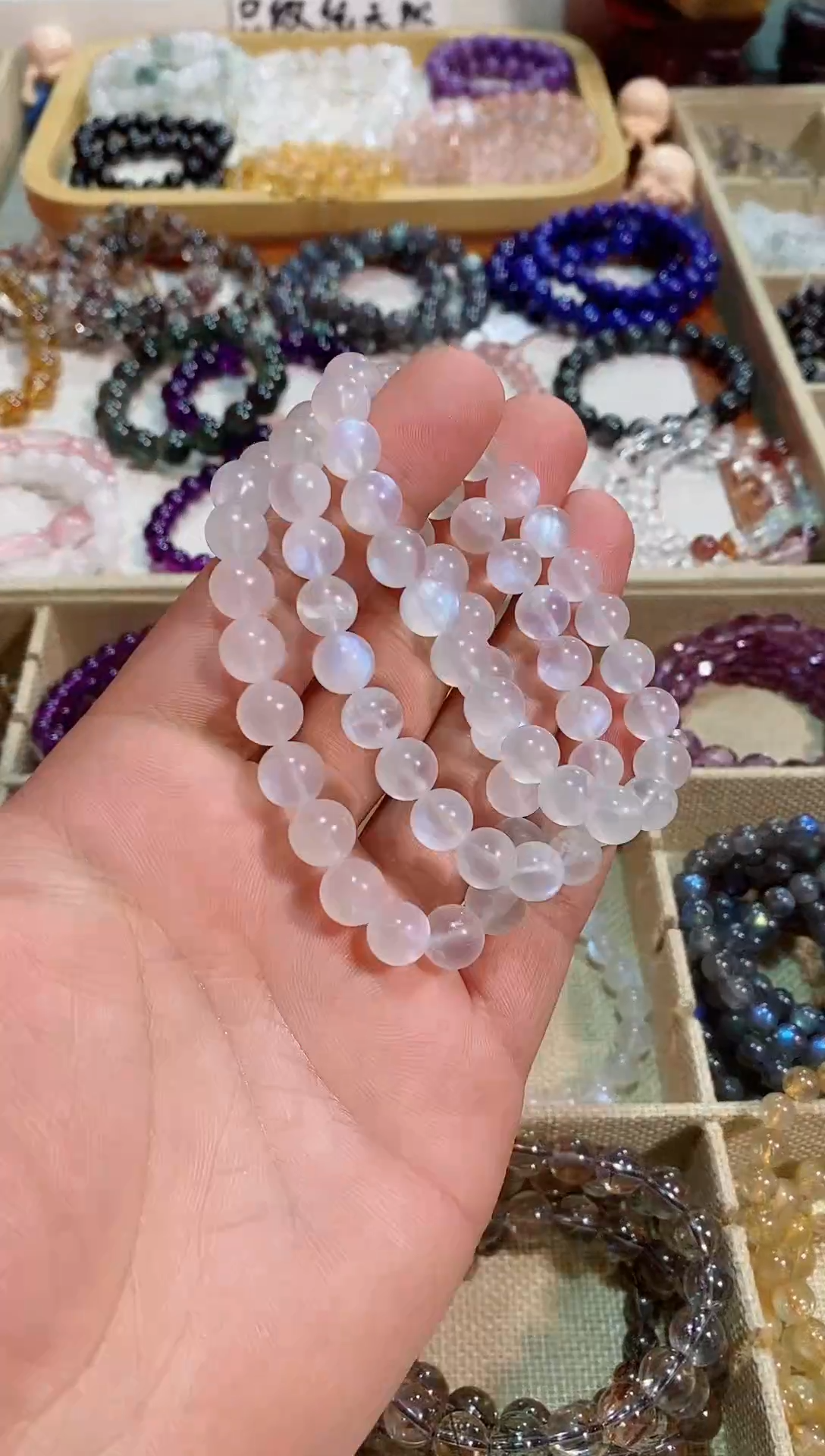 【闪购商品】月光石手链未镶嵌蓝月光8M+ （多样性发其一）