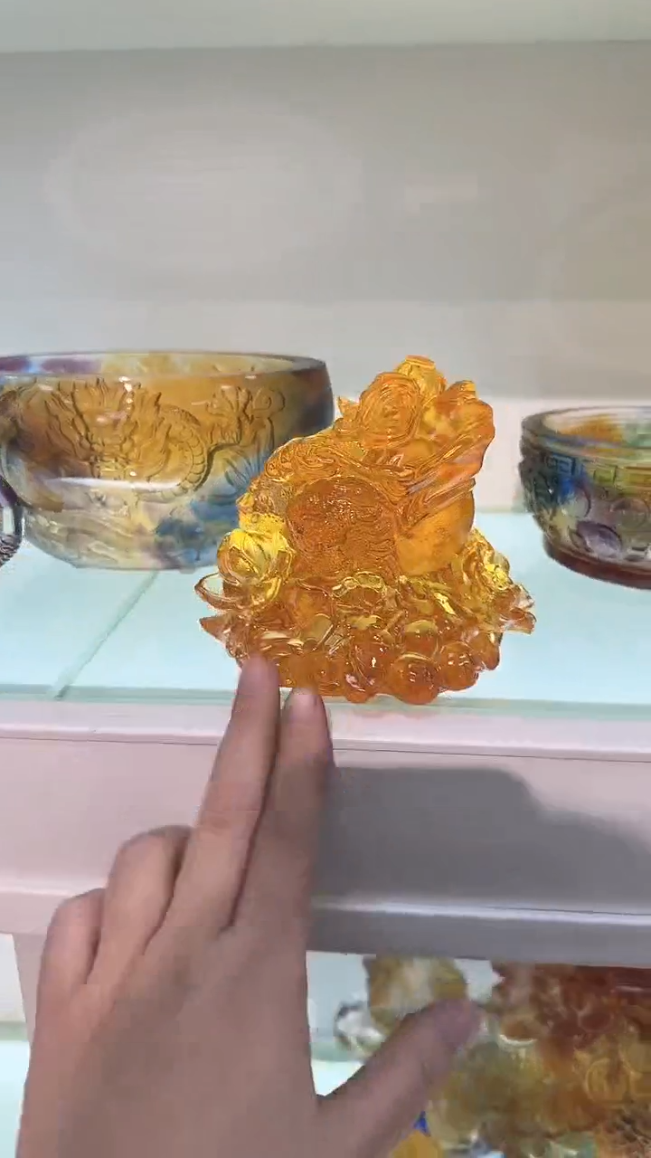 手工艺品琉璃金蟾
