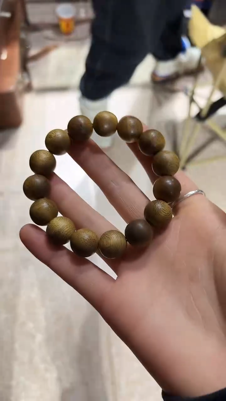 【闪购商品】沉香手串C001天然野白奇楠卡14沉香手串