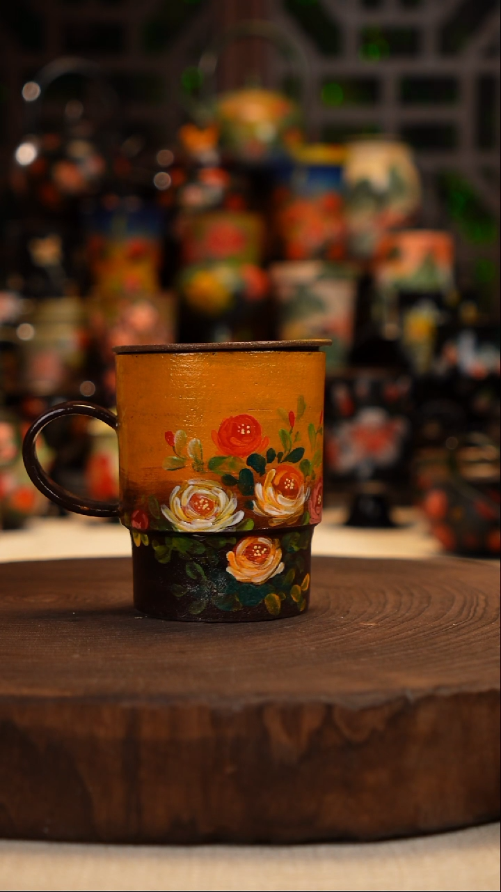  油画  釉下彩 杯子