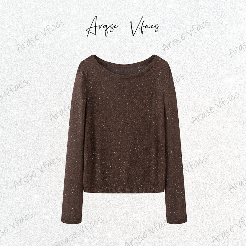 [ARQSEVFAES正品]—2025夏秋季新品款时尚亮片针织衫上衣女E263109
