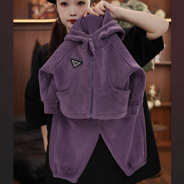 [G+]2025韩版新款秋季男女童森系加绒加厚洋气休闲外套