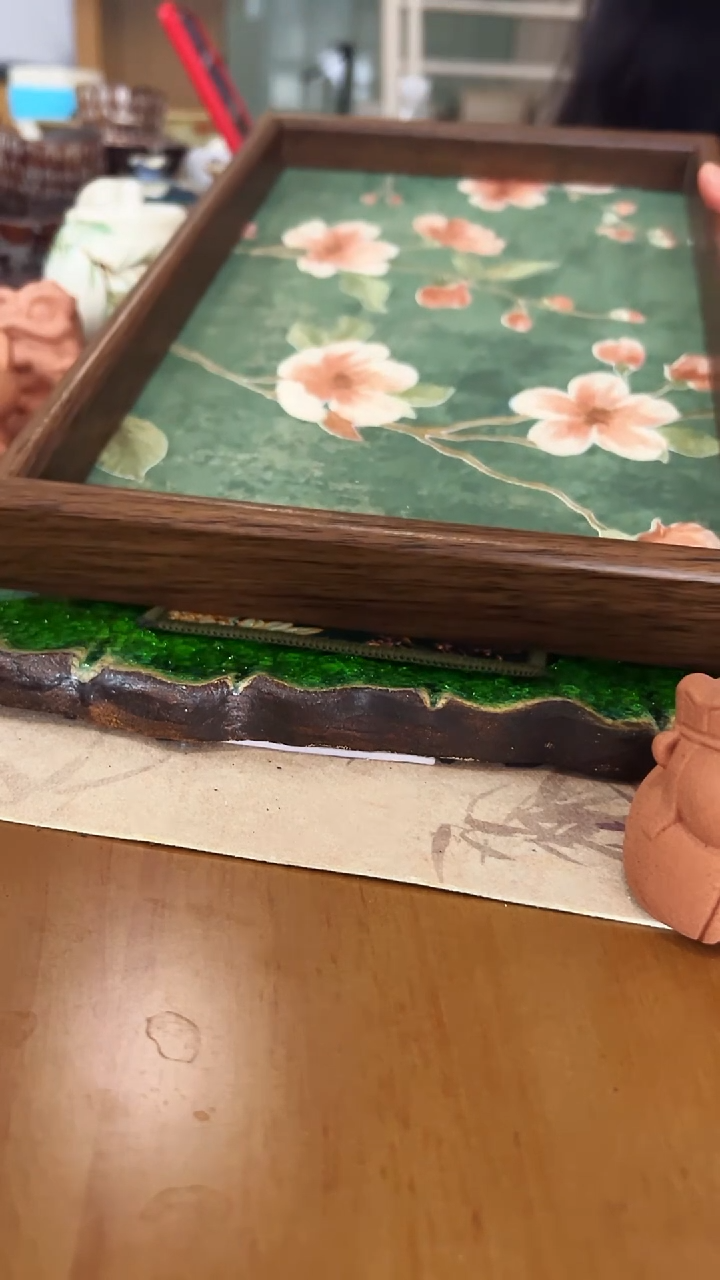 【茶瓷物语】绿色茶盘