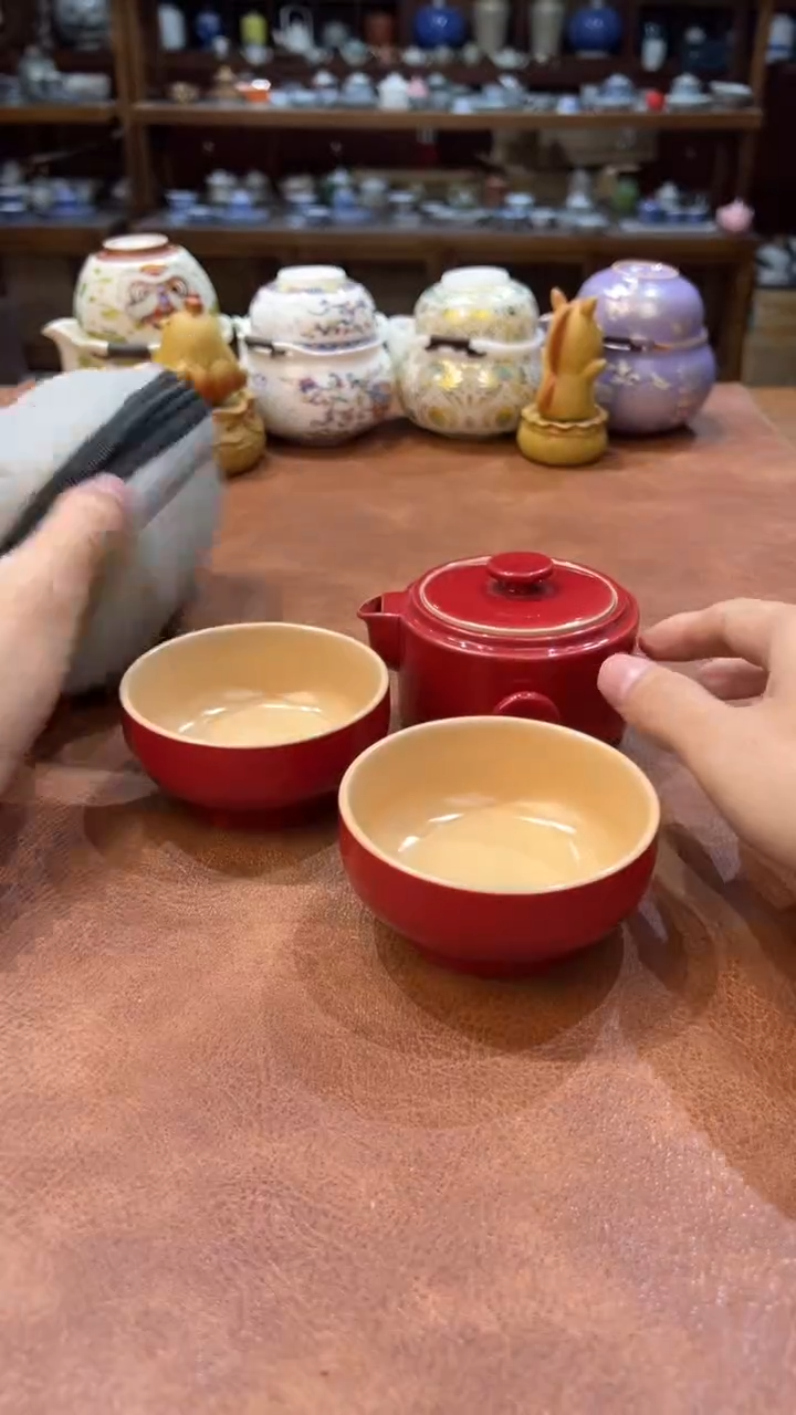 真的很便宜会开片的旅行茶具