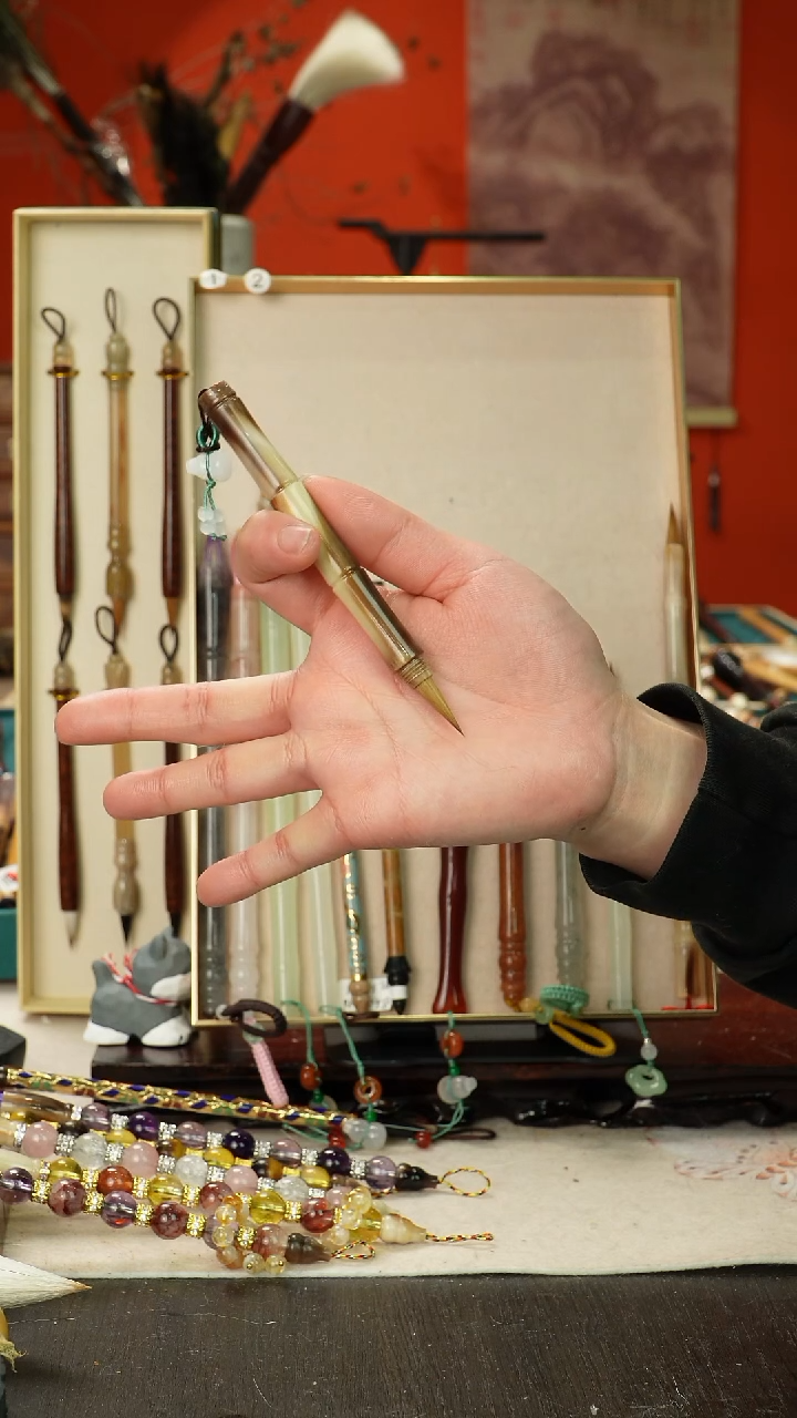 49号孤品高货毛笔链接 清水试笔 蘸墨不退