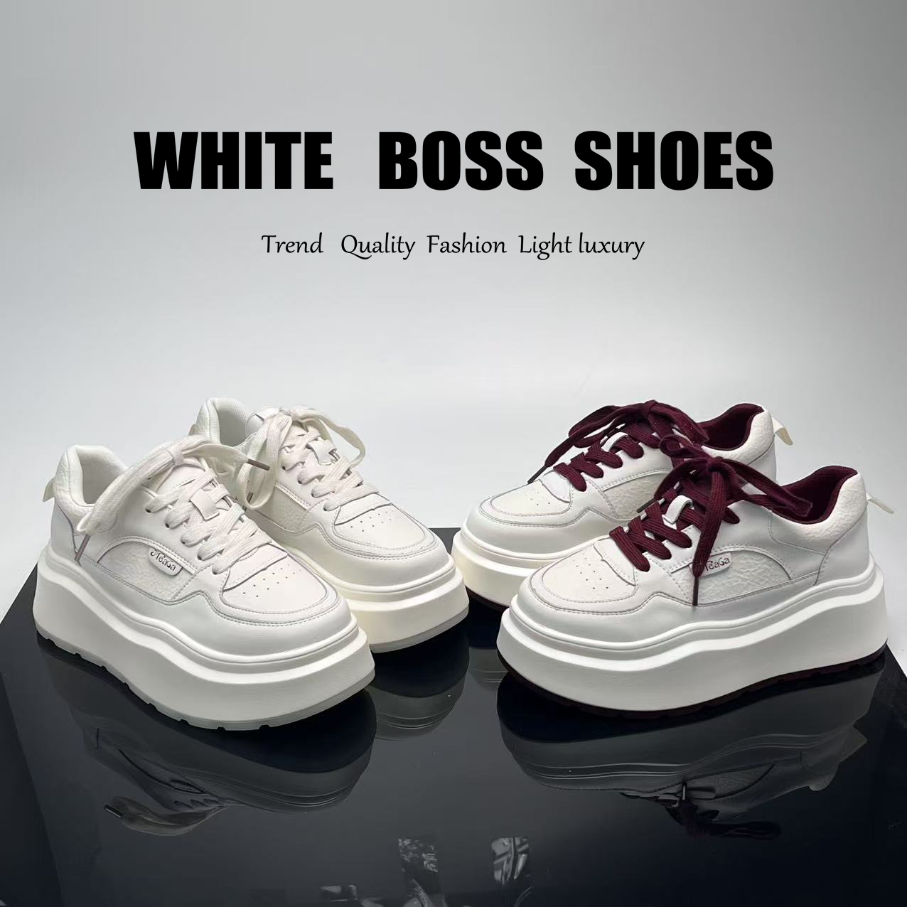 春季新款休闲板鞋厚底百搭小白鞋女鞋低帮休闲鞋 99019