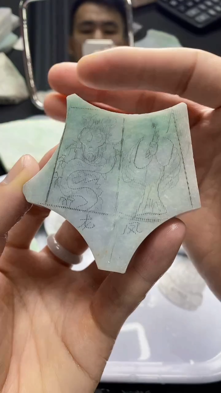 裸石翡翠天然缅甸A货【海】007