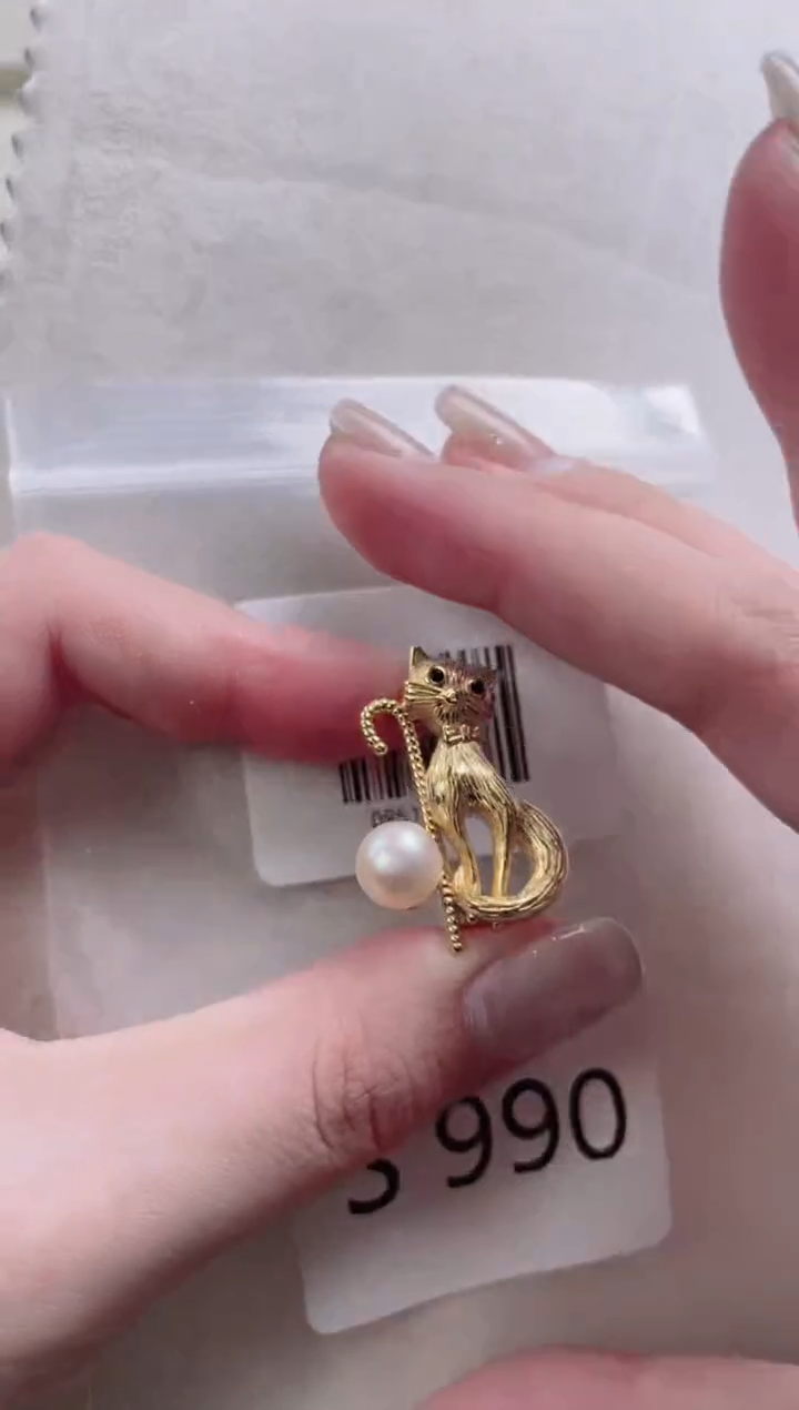 【闪购商品】海水珍珠胸针银S925镶嵌990