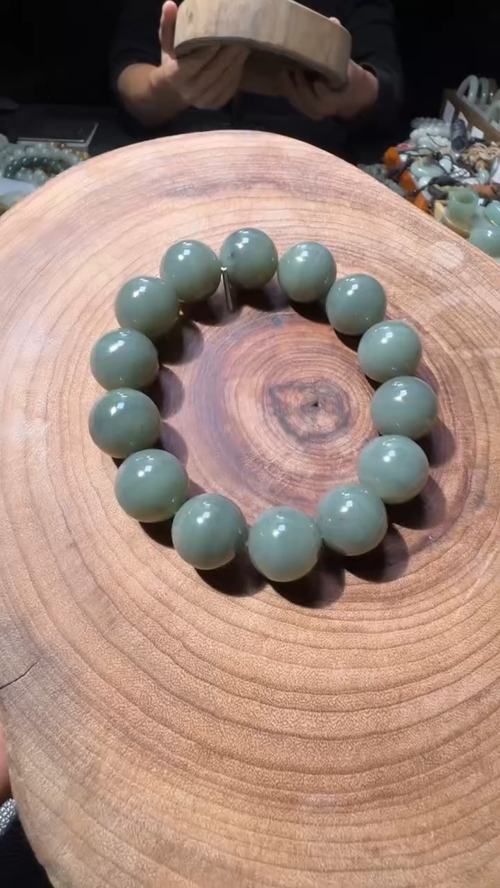 颈饰未镶嵌和田玉手串16*