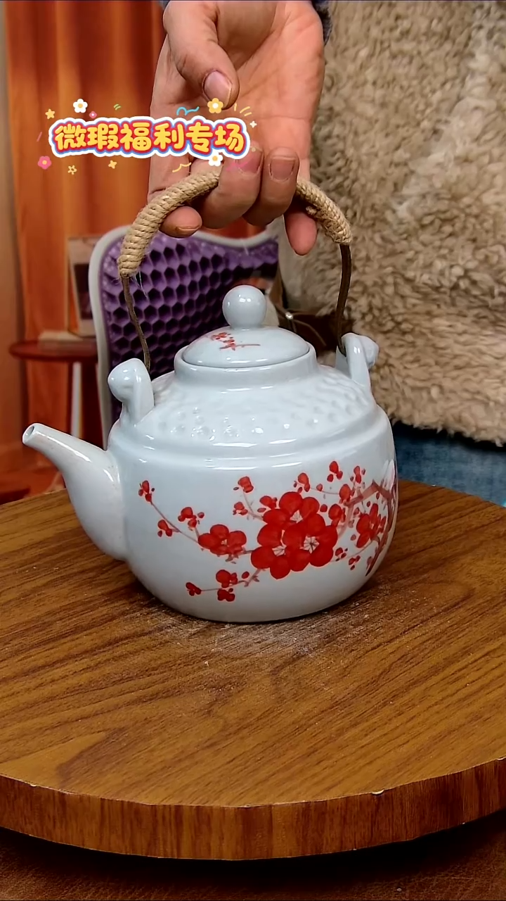 杯子陶手工手绘釉下彩陶瓷，微瑕