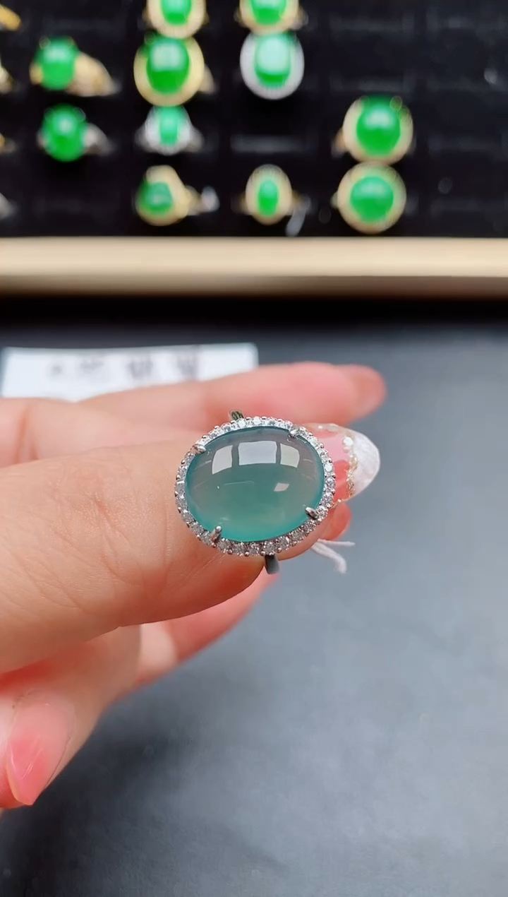 【闪购商品】翡翠戒指银S925镶嵌508008