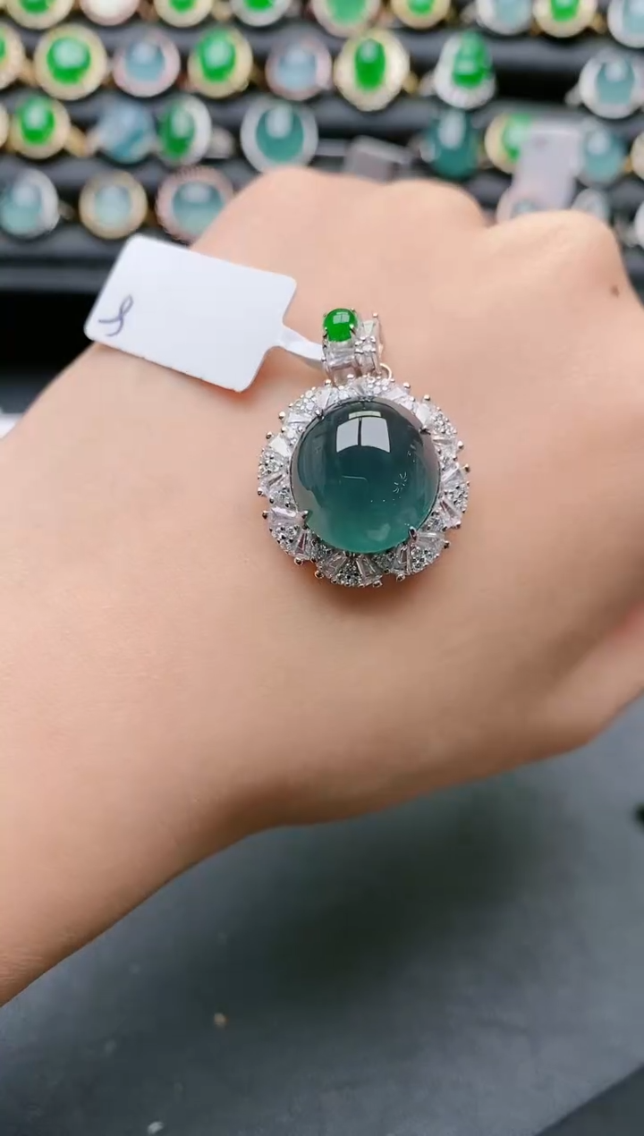 【闪购商品】翡翠戒指银S925镶嵌1111111