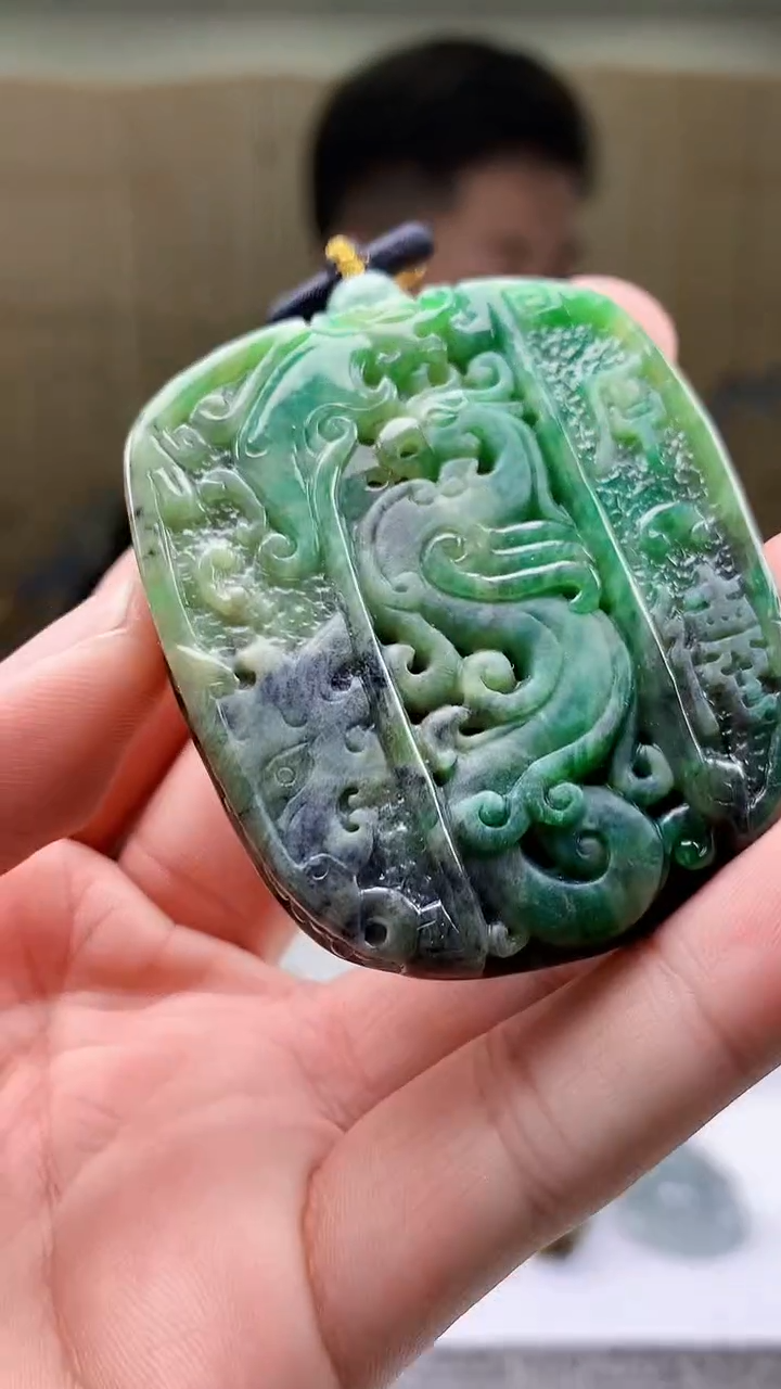 【闪购商品】定制翡翠未镶嵌4917bb-毛货挂件91