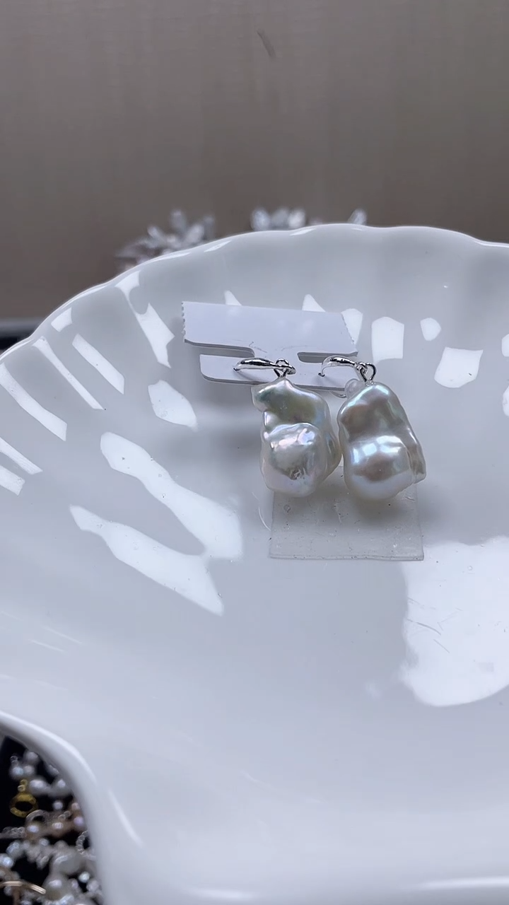 未镶嵌耳饰淡水珍珠【纯恬饰品】