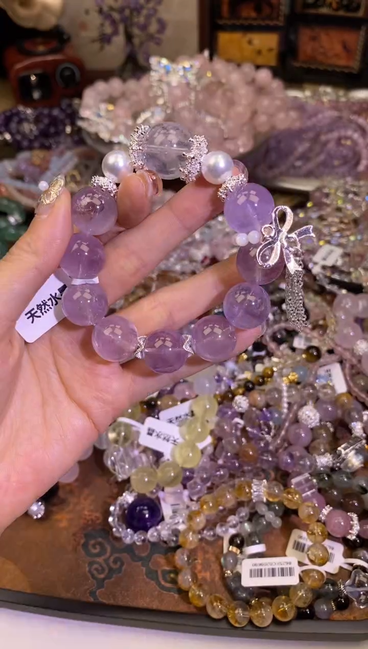 【闪购商品】紫晶手链未镶嵌340手串
