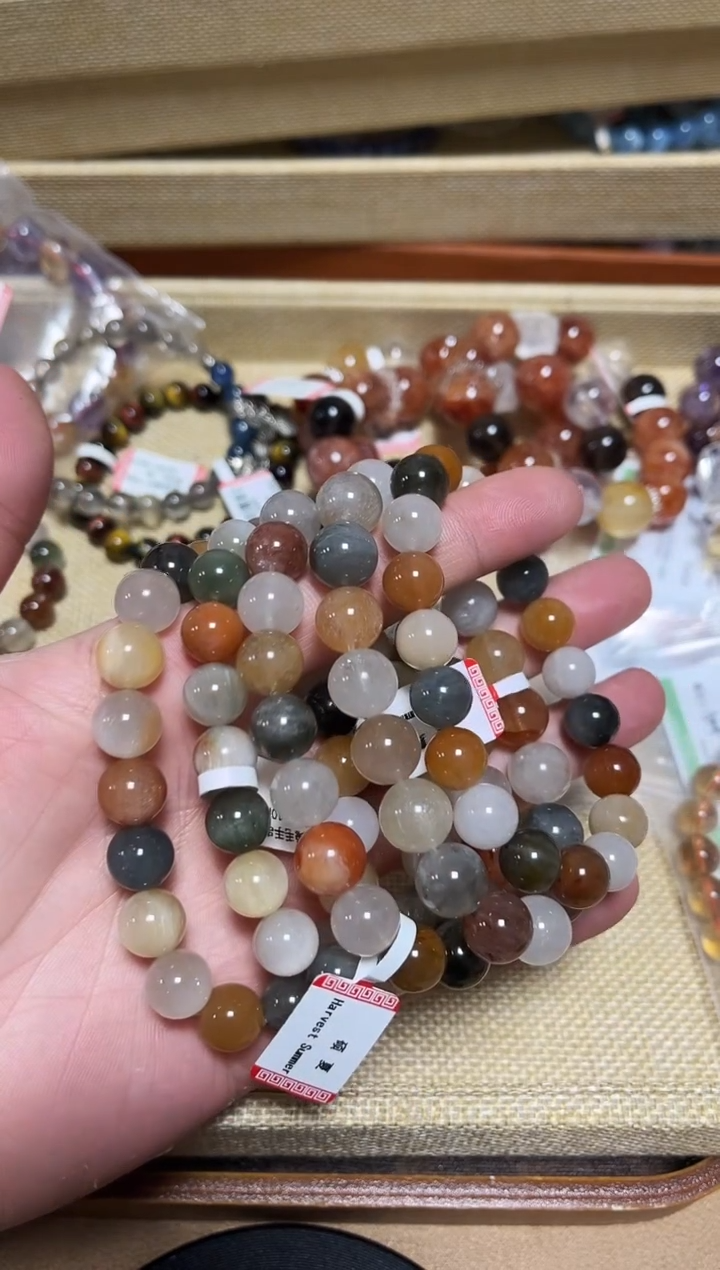 未镶嵌手链水晶23-22兔毛手串10mm+多样性发其一