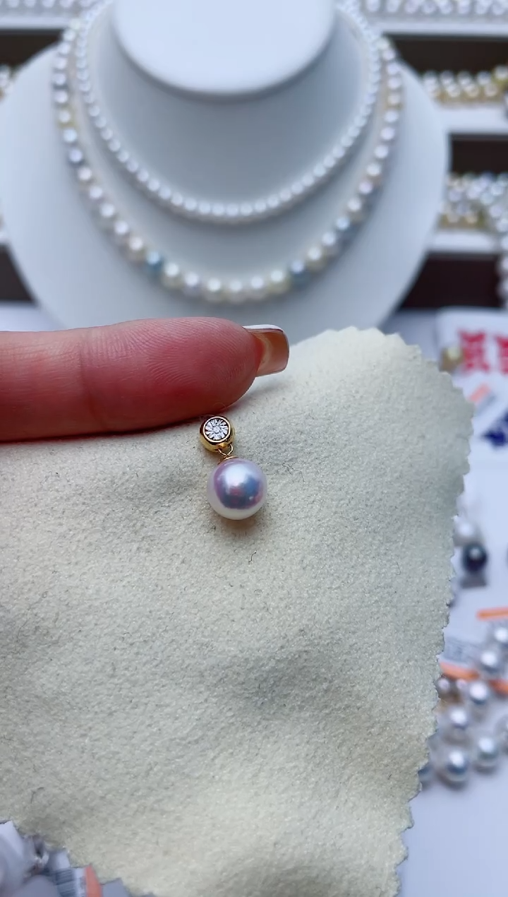 【闪购商品】海水珍珠颈饰18K金镶嵌W98