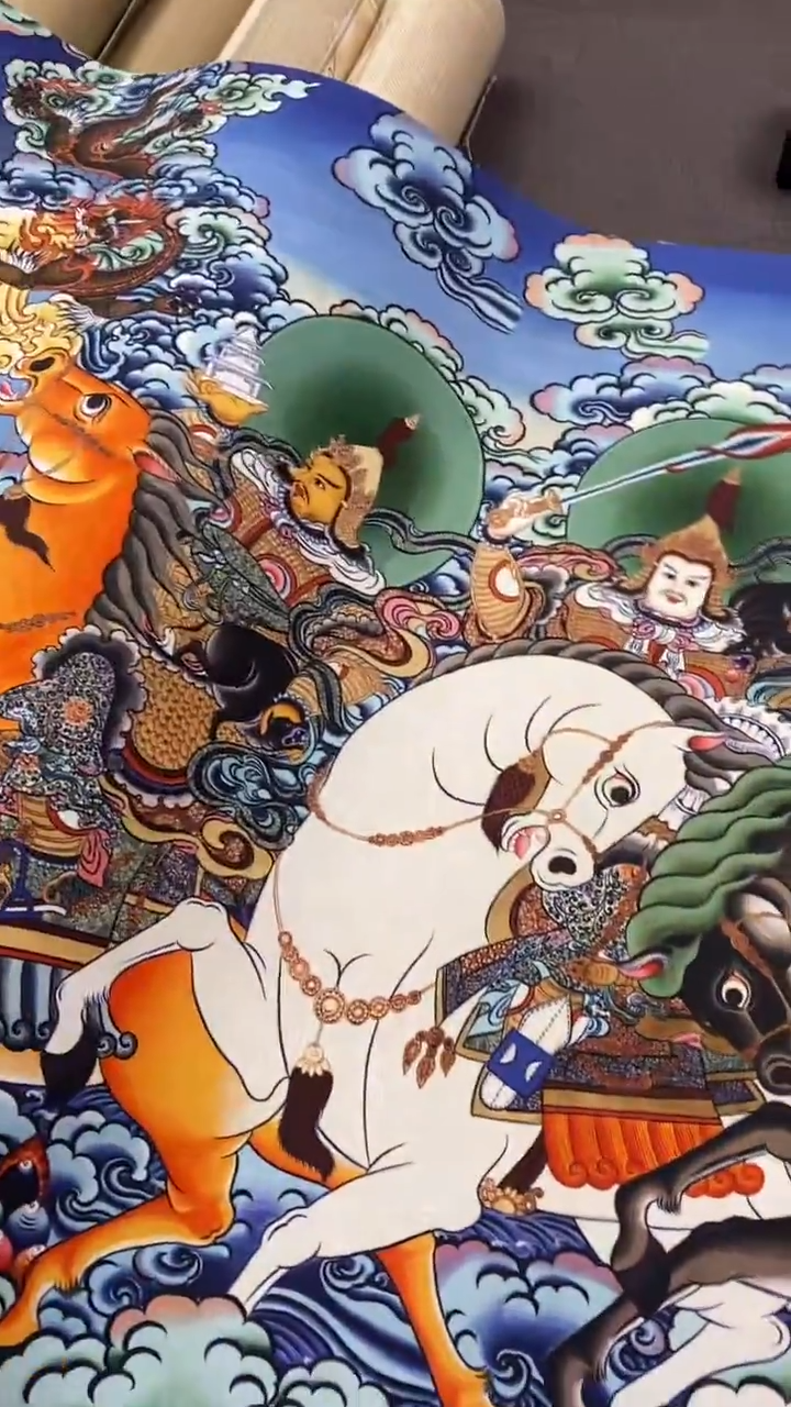 卷轴画王姬藏传唐卡艺术品