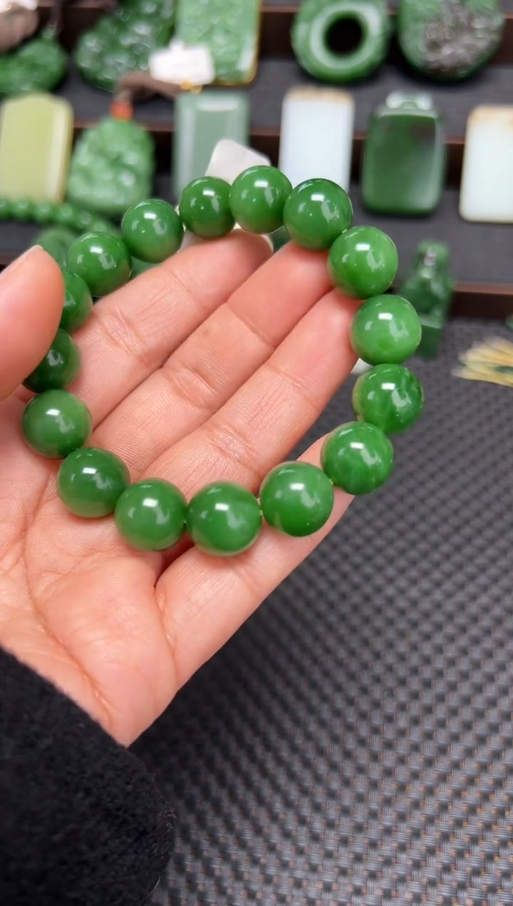 【闪购商品】和田玉手串未镶嵌手串约12毫米