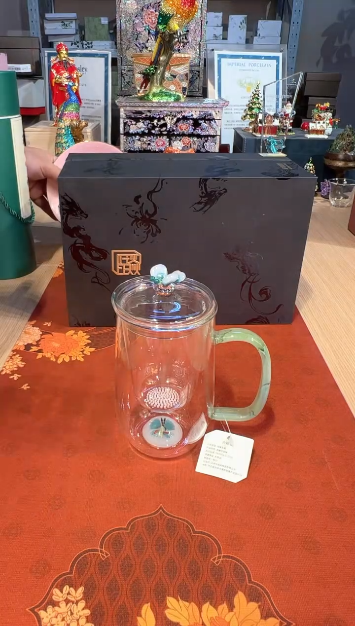 【闪购商品】杯112晶焱蝴蝶优雅杯（绿）