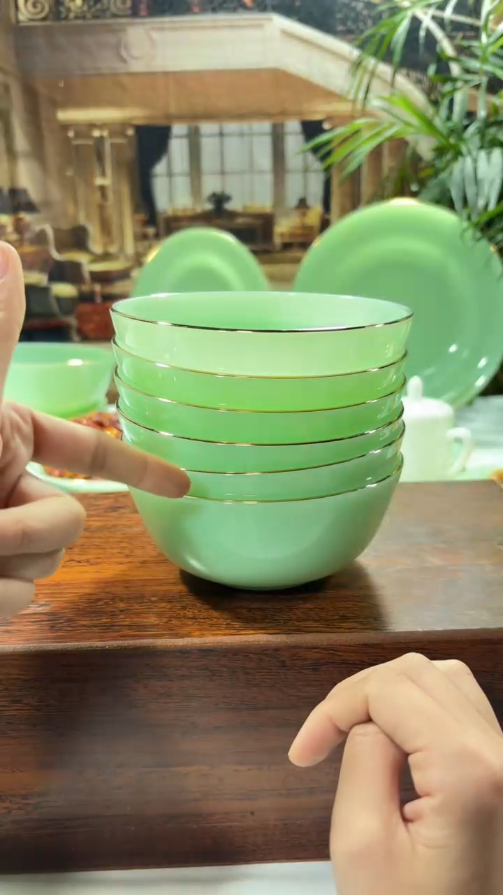 【闪购商品】...5.5英寸玉瓷碗6个口径13.8厘米