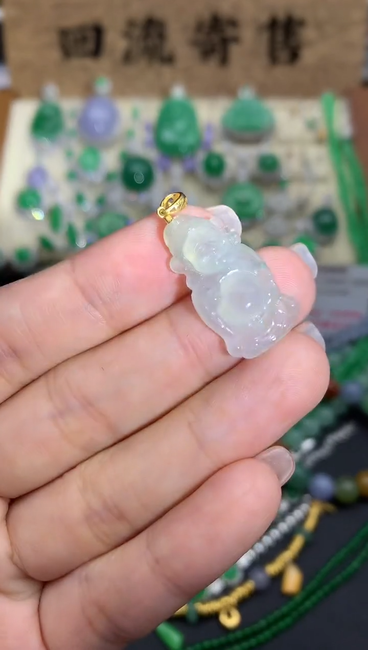 【闪购商品】翡翠颈饰18K金镶嵌38-中国好珍宝