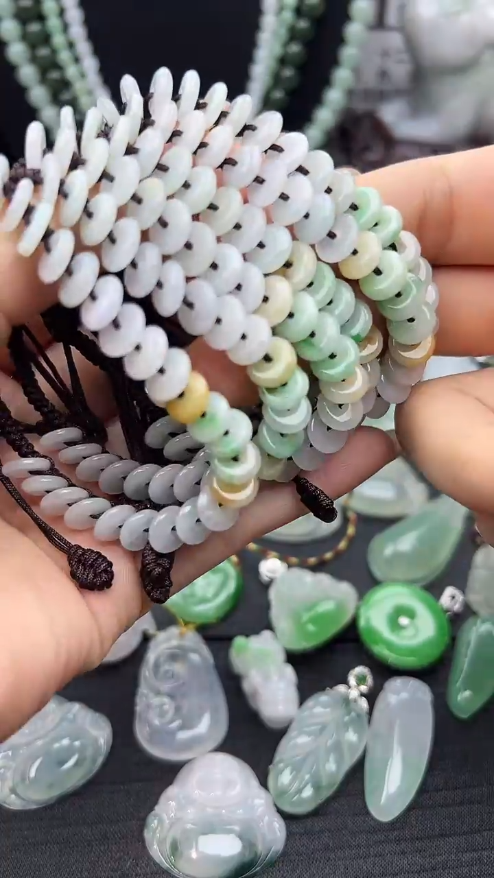 未镶嵌手绳翡翠平安扣多样性发其一