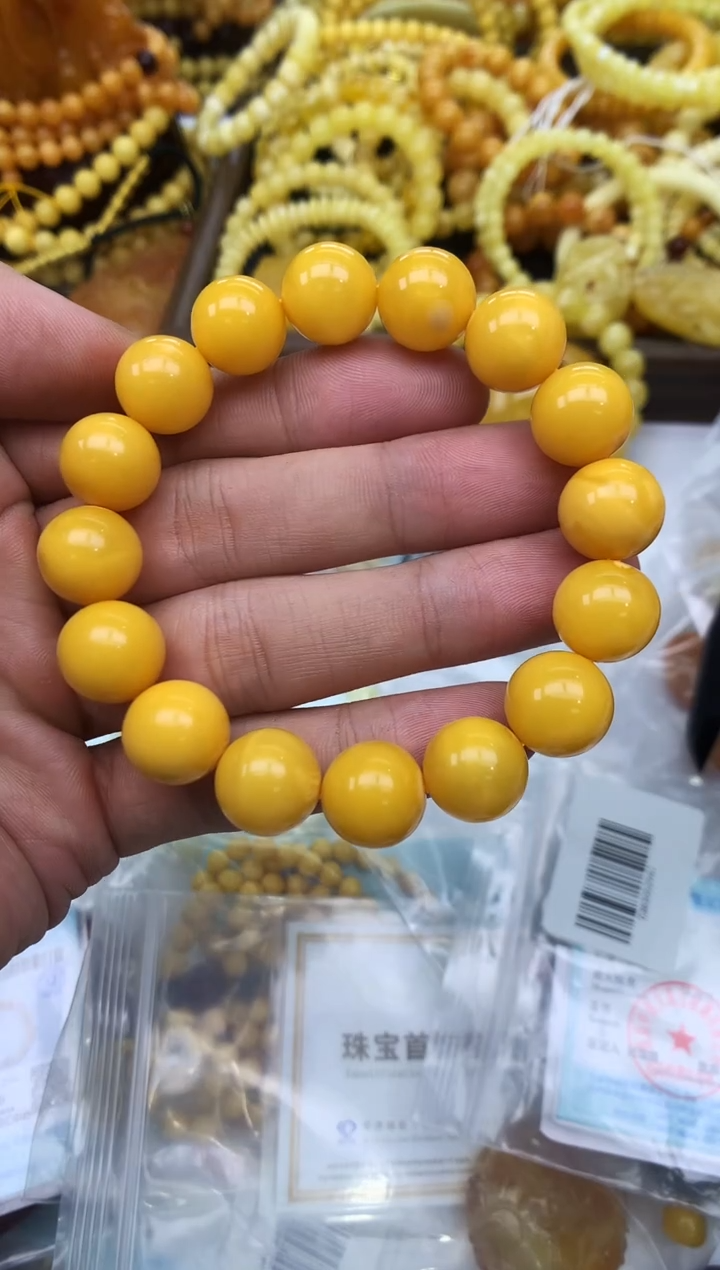 裸石琥珀未镶嵌手串