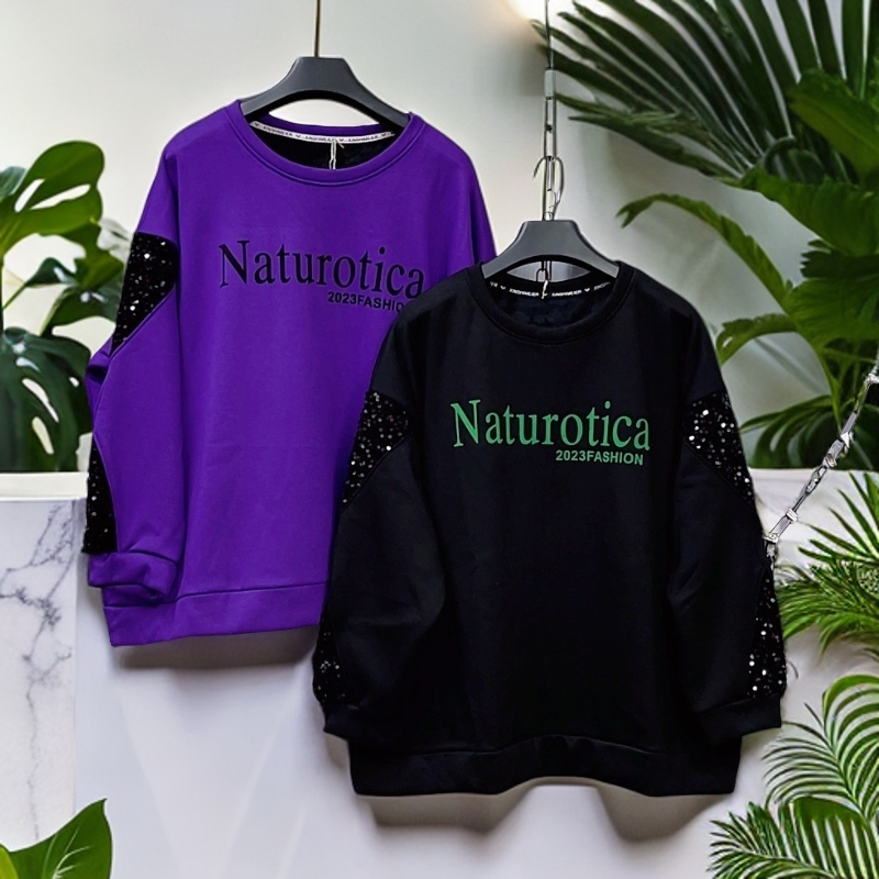 160-230斤 衣长72胸围145液态棉亮片宝宝绒卫衣