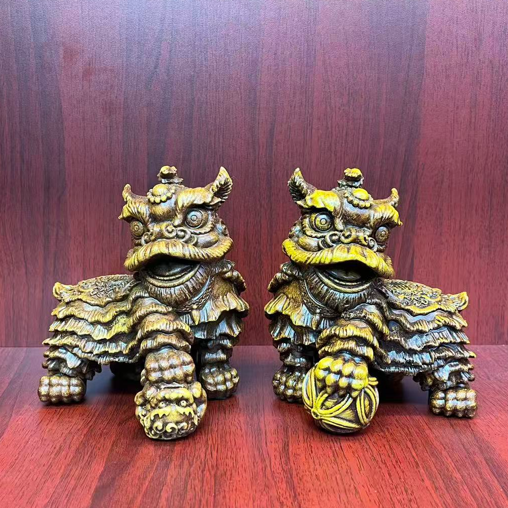 岚云复古醒狮装饰品适合客厅书房办公室等场所装饰