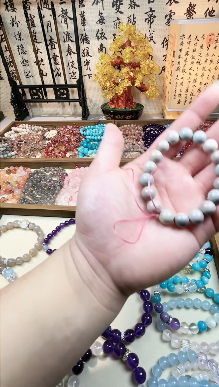 【闪购商品】硅化玉手链合金阿拉善手串，尺寸10mm+，保真保天然