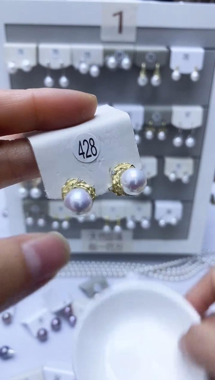 【闪购商品】淡水珍珠耳饰银S925镶嵌428