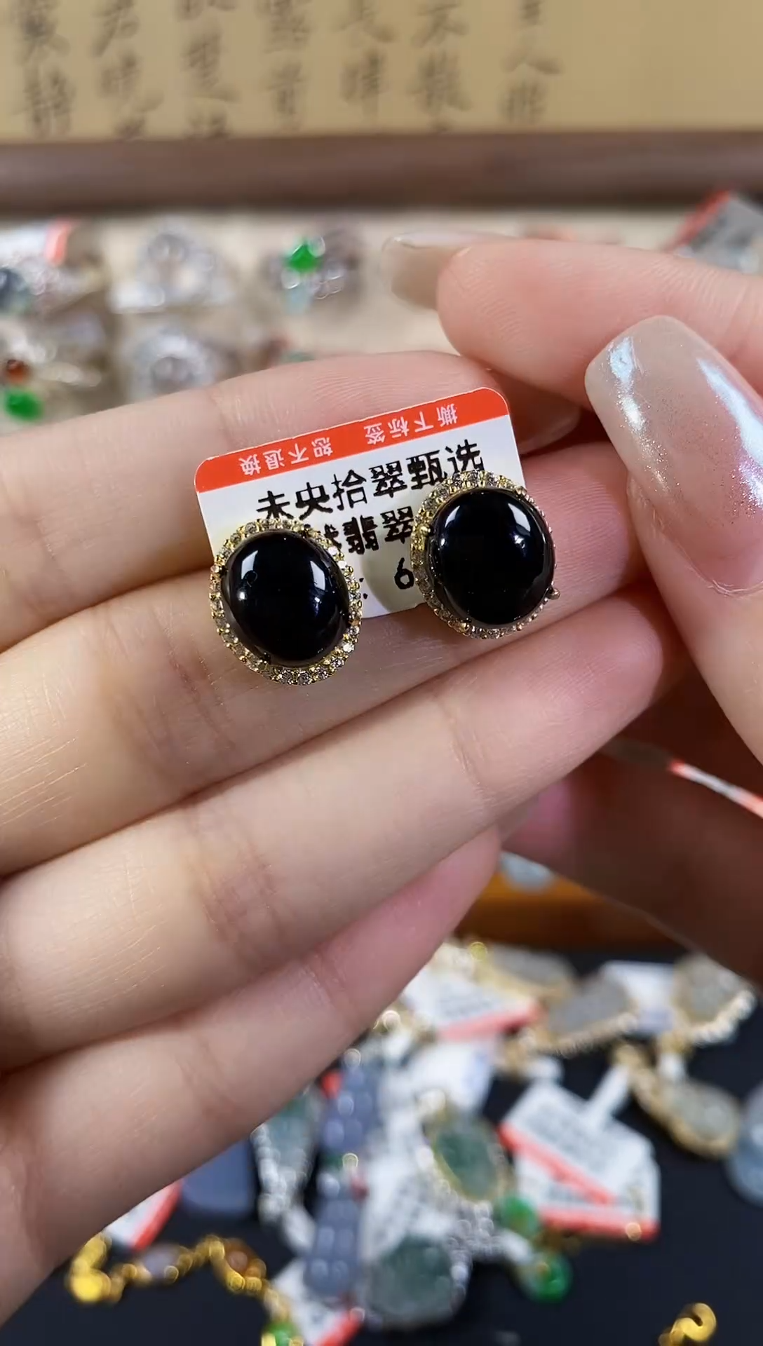 银S925镶嵌戒指翡翠天然A货翡翠72