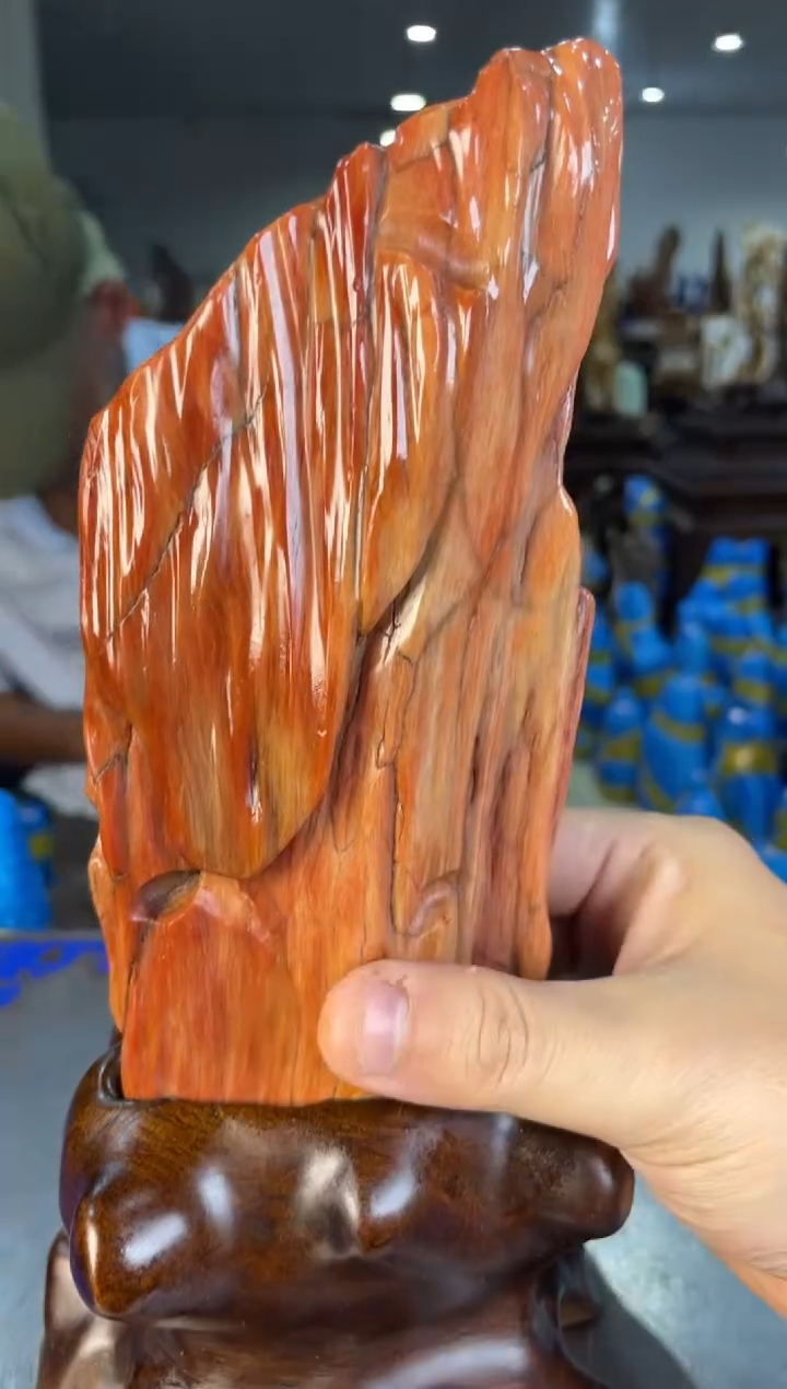 未镶嵌摆件硅化玉2