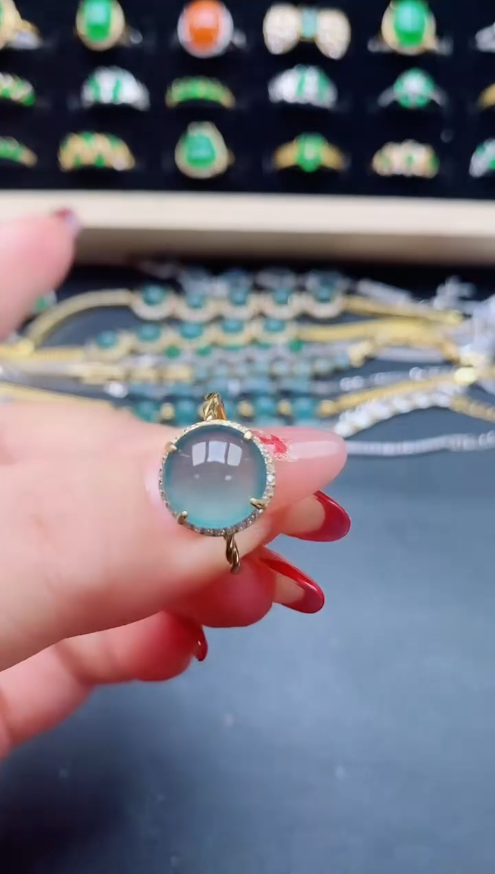 【闪购商品】翡翠戒指银S925镶嵌321321