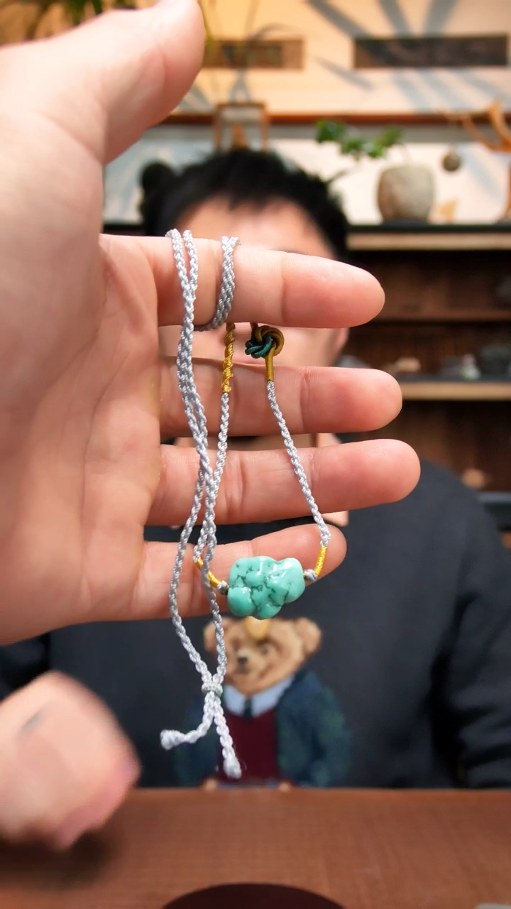 未镶嵌绿松石吊坠绿松石随型吊坠GW