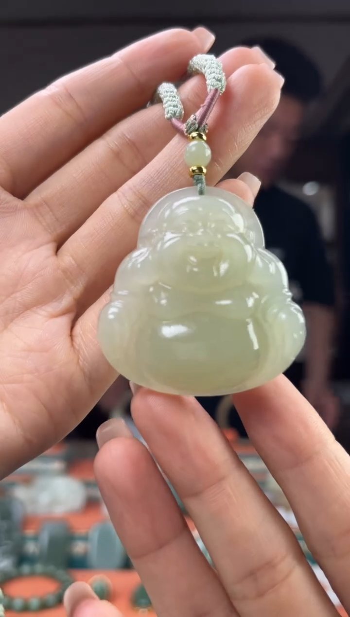 和田玉未镶嵌颈饰佩佩45mm左右