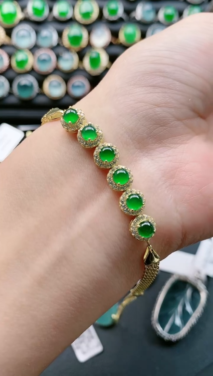 【闪购商品】翡翠戒指银S925镶嵌1111111