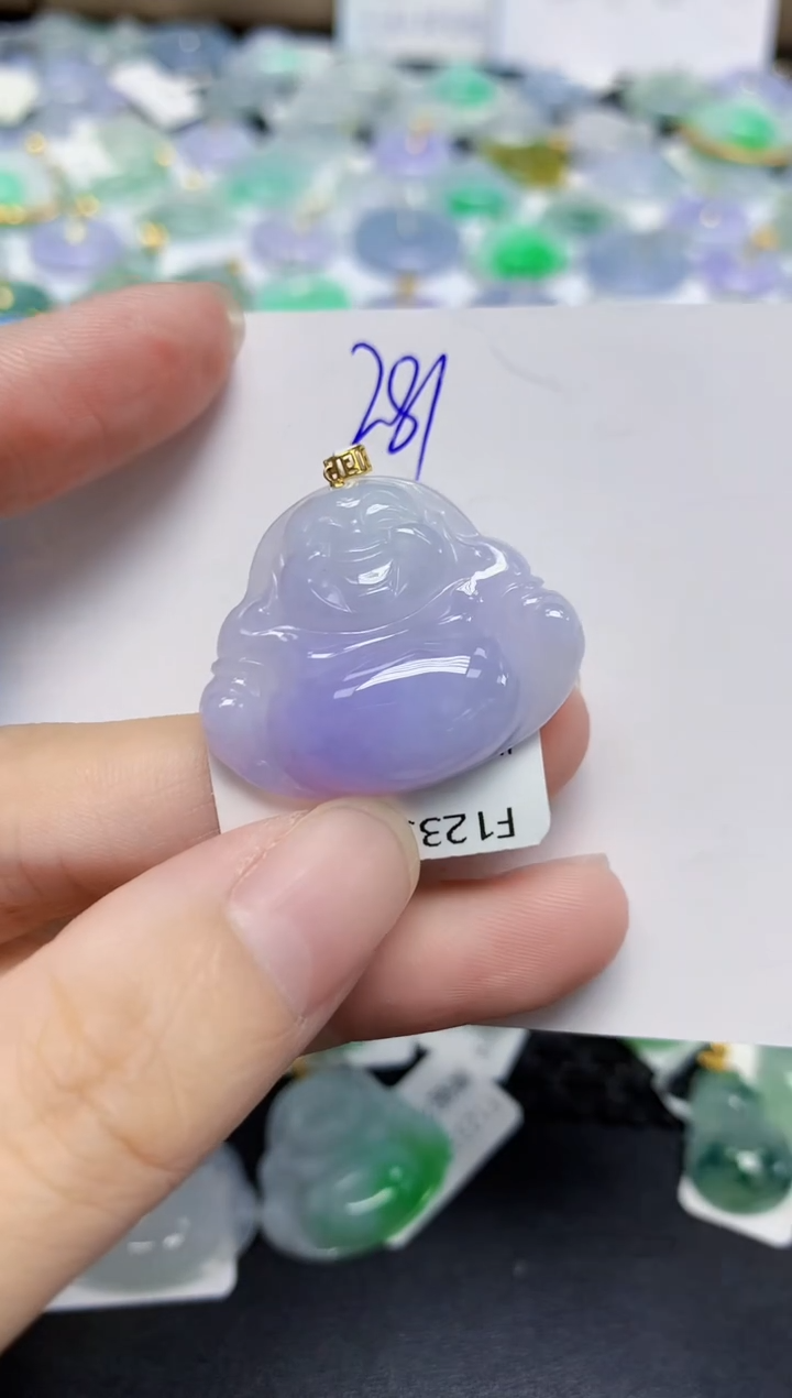 颈饰18K金镶嵌翡翠天然缅甸翡翠A货翡翠百元以上9元证书费自理