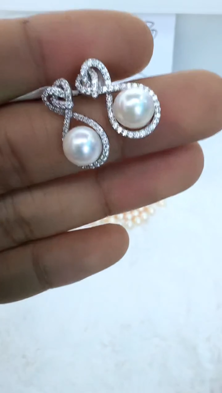 【闪购商品】海水珍珠耳饰银S925镶嵌耳钉