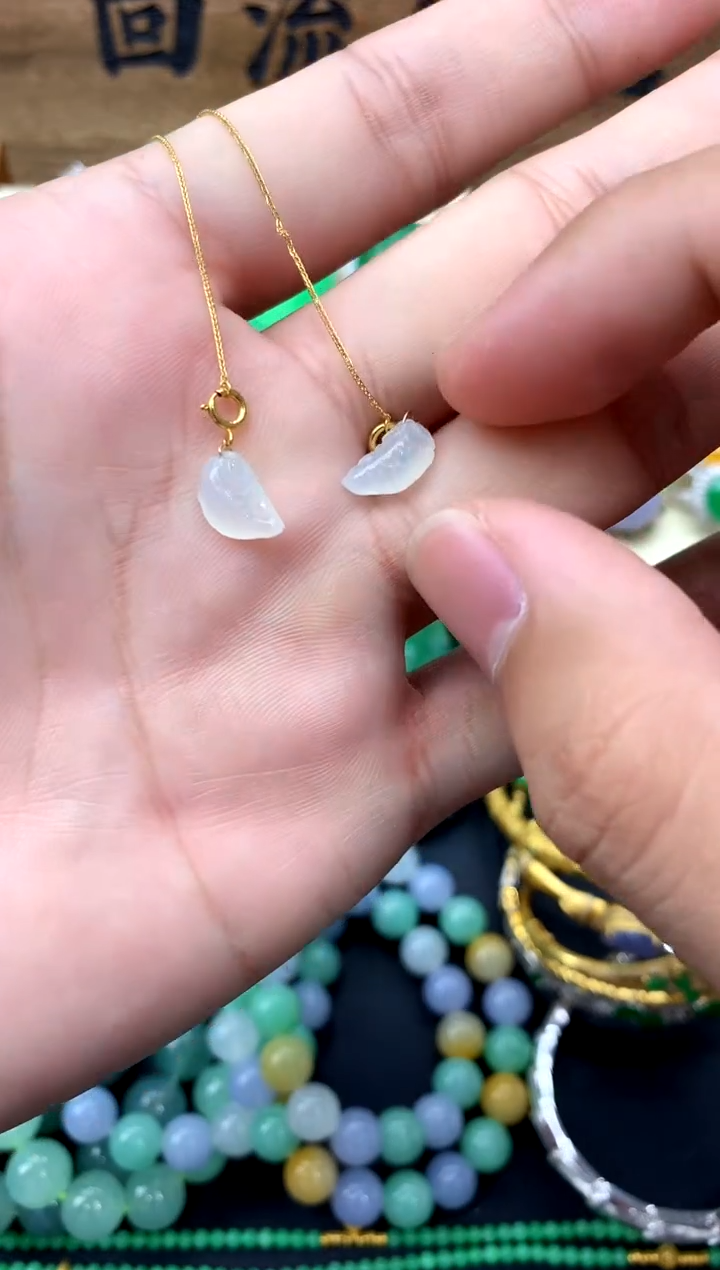 【闪购商品】翡翠耳饰18K金镶嵌82-中国好珍宝