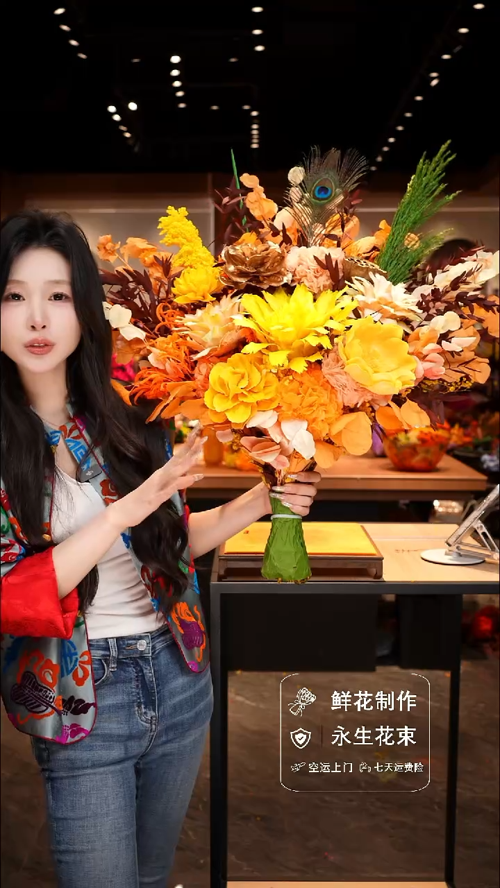 手工艺品琉璃手工花器花束空运包邮送货上门-以图片为准    