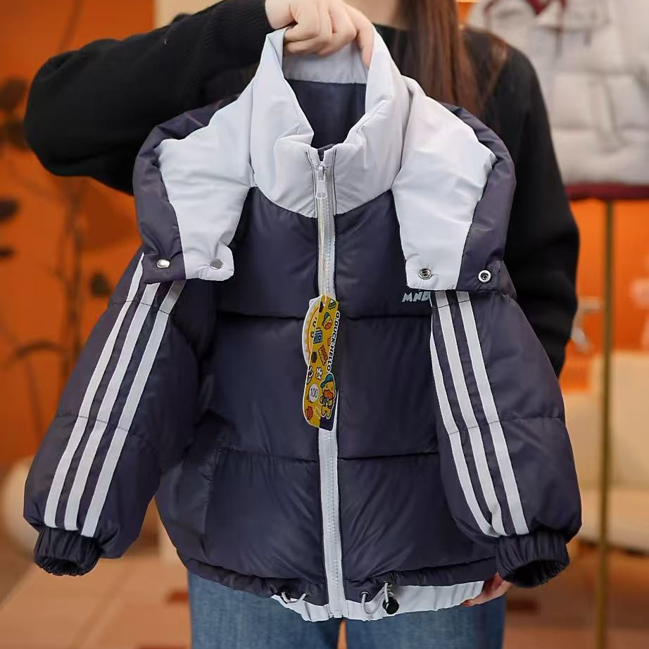 小黄鸭/HAL.DUCK韩版冬男女童爆款拼色时尚百搭加厚保暖棉服外套