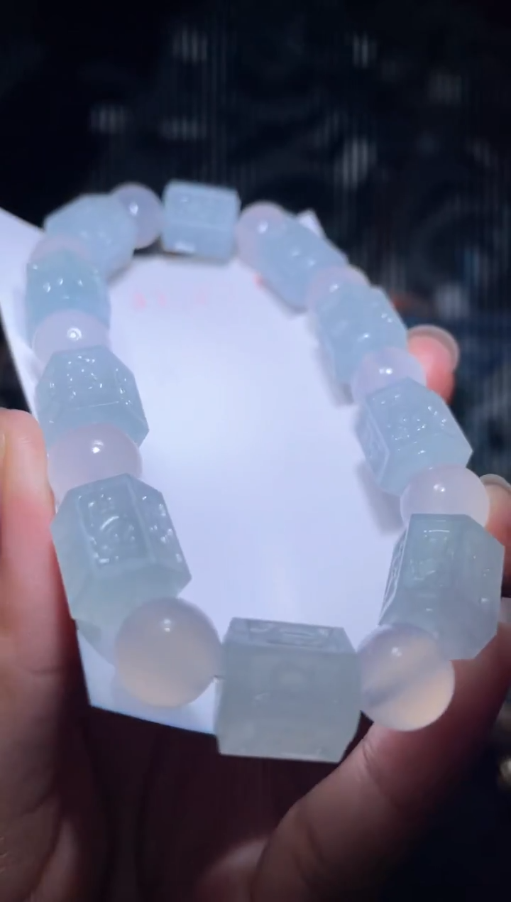 未镶嵌定制翡翠天然缅甸翡翠手串18