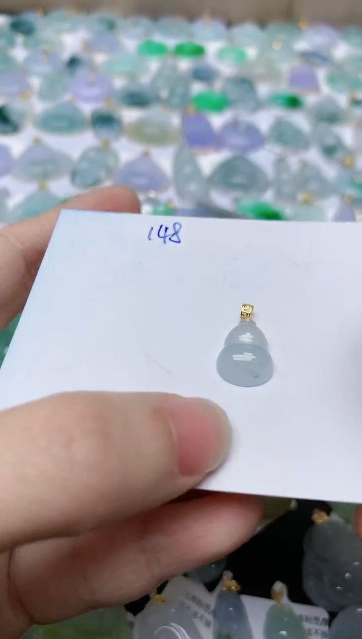 【闪购商品】翡翠颈饰18K金镶嵌天然翡翠A货    