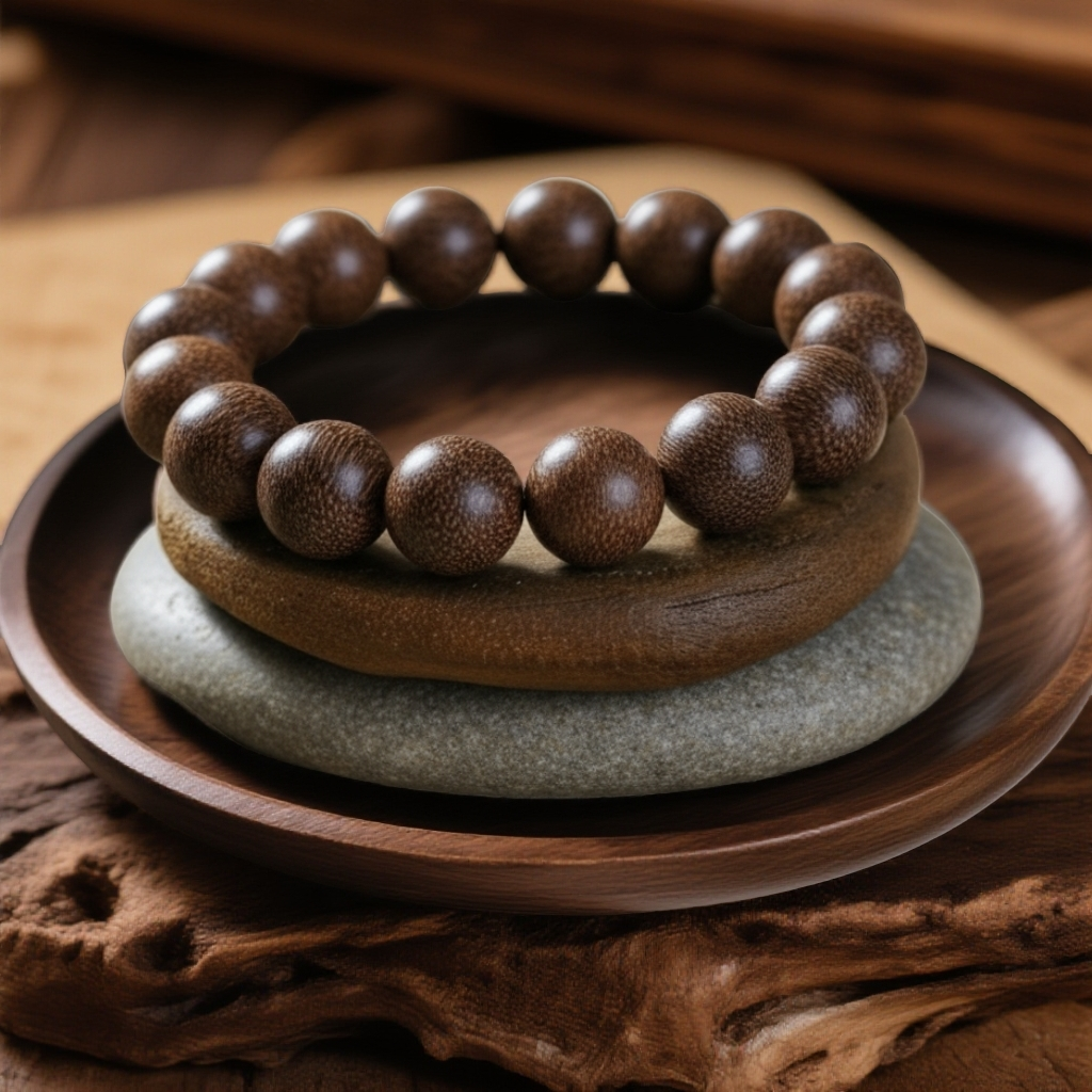 增香沉香木老料老虎斑圆珠1.5单圈622(无礼盒）