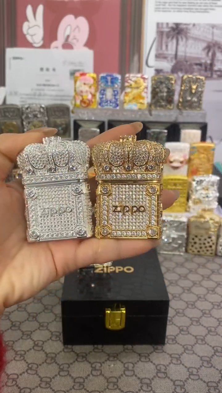 铜ZIPPO满钻星河之冠 礼盒礼袋-油-火石-礼包